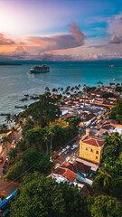 Ilha Oceano Atlântico Paisagem Ilhabela São Paulo MSC Cruzeiro Navio Cargueiro Porto São Sebastião Balsa Céu Mar Navegação Navegar Transporte Aquatico Litoral Férias Viagem Viajar Turismo Drone Aéreo 