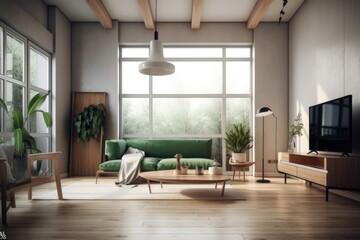 Poster - Interior of a modern living room. Generative AI