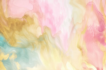 Wall Mural - Pastel colours watercolor texture Generative AI technology