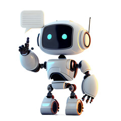 chatbot talking on transparent background, chatgpt, ai robot, artificial intelligence