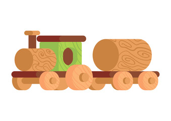 Sticker - train wooden toy