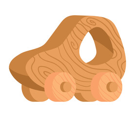 Sticker - little car wooden toy