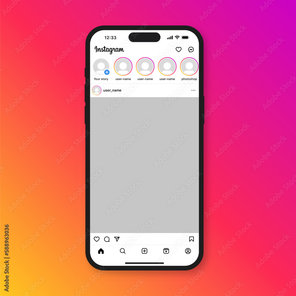 instagram mockup social media post template. new update of instagram ...