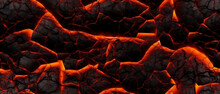 Volcanic Background With Lava Cracks, Wallpaper, Rock Formation, Red