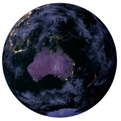 Wall Mural - The Earth. Nightly Australian continent, NewHolland. Elements of this image furnished by NASA.