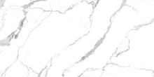 Carrara Statuario White Marble Texture Background, Glossy Marble With Grey Streaks, Perfect Same Size Of Ceramic Tiles Design, Interior Kitchen, Bathroom And Flooring Tiles