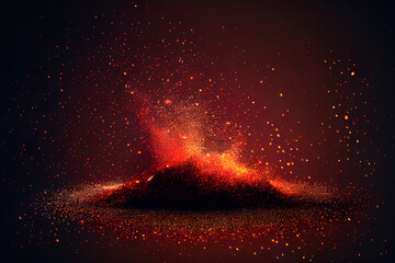 Wall Mural - wonderful fire embers particles over color background, fire sparks background, abstract dark glitter