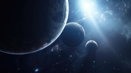 Wall Mural - deep space view, made with generative ai