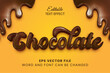 © yustika - Chocolate 3d vector text effect