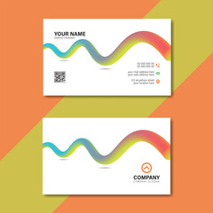 Wall Mural - Creative modern wavy premium business card design, business card template, visiting card, business card blank