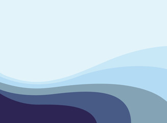 Wall Mural - Abstract blue wave and space to put text vector illustration design blue background color geometric creative for business banner, poster, flyer, card, cover