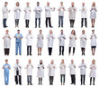 © ASDF - group of doctors with clipboard isolated on white