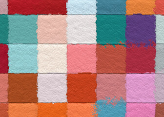 Wall Mural - colorful abstract mosaic with a rough texture background. colored square pattern background. picture