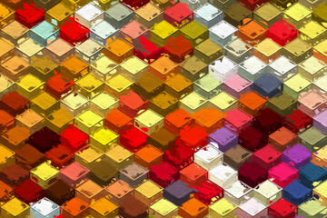 Wall Mural - colorful abstract mosaic with a rough texture background. colored square pattern background. picture
