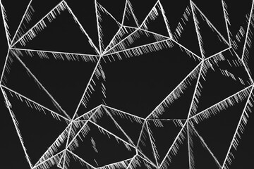 Wall Mural - black and white geometric pattern with a rough texture background. background texture wall and have 