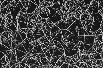 Wall Mural - black and white geometric pattern with a rough texture background. background texture wall and have 
