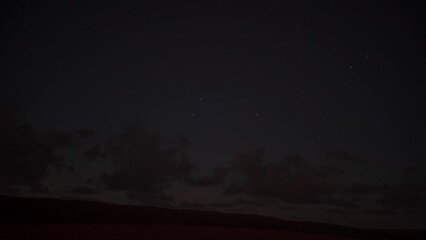 Wall Mural - Time lapse of a sunset, followed by a moonlit night sky with the clouds passing by. Filmed on the Isle of Lewis, part of the Outer Hebrides of Scotland.
