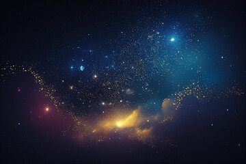 nebula gas cloud in deep outer space. futuristic cosmos design. generative ai