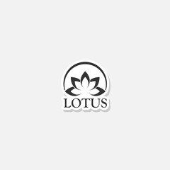 Canvas Print -  Lotus logo sticker isolated on white