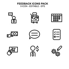 Feedback icon or logo isolated sign symbol vector illustration - Collection of high quality black style vector icons 
