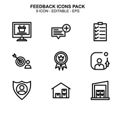 Feedback icon or logo isolated sign symbol vector illustration - Collection of high quality black style vector icons 
