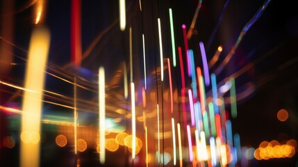 Wall Mural - blurred bringh lights background. ai generative.