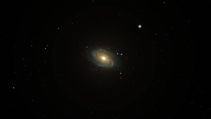 spiral galaxy crossing in space.