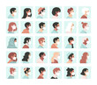 © ThemeRage - Covid 19 avatars set different people in protective coronavirus mask flat vector illustration