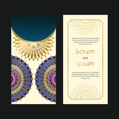 Canvas Print - Elegant mandala wedding invitation card vector