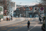 Fototapeta Miasto - big street in the city