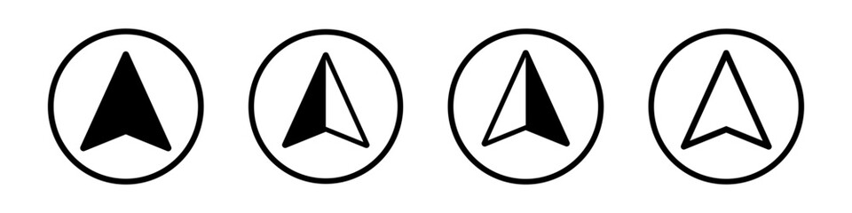 north direction. compass vector arrow. set of isolated icon arrow. north vector graphic illustration