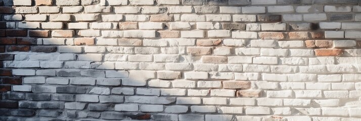 Wall Mural - Rustic Retro Brick Texture with Shadow, Generative AI