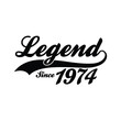 © BUddhika - Legend Since 1974 T shirt Design Vector, Retro vintage design