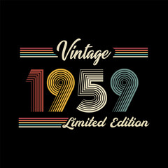 Wall Mural - 1959 vector vintage retro t shirt design