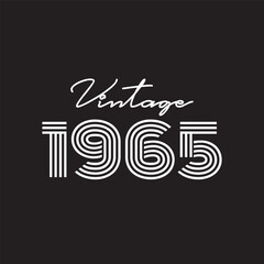 1965 vector vintage retro t shirt design