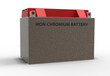 Iron-chromium Battery An iron-chromium battery is a rechargeable battery that uses iron and chromium as 