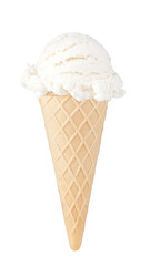 Sticker - ice cream with cone on transparent background. png file