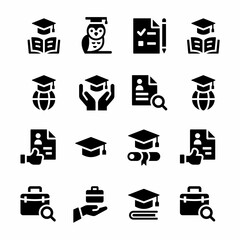 set of graduation vector icon