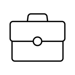 Wall Mural - briefcase icon. business bag icon. suitcase, portfolio symbol, linear style pictogram isolated on wh