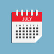 © corben_dallas - Vector template icon page calendar, month July