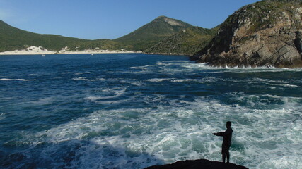 Wall Mural - Fisherman in arraial do cabo brazil