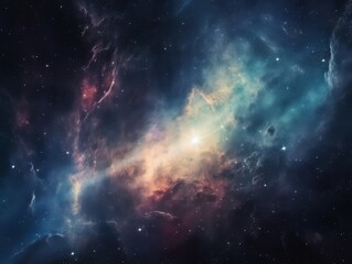 star field in space a nebulae and a gas congestion.