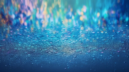 Poster - Shiny Blue Glitter In Abstract Defocused Background Generative AI