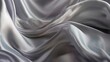 Silver abstract background luxury cloth or liquid wave or wavy folds of grunge silk texture satin velvet material or luxurious or elegant wallpaper design, background , generative AI