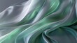 Green abstract background luxury cloth or liquid wave or wavy folds of grunge silk texture satin velvet material or luxurious or elegant wallpaper design, background , generative AI