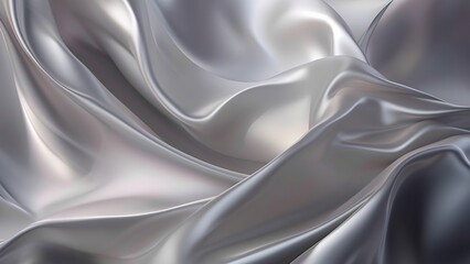 silver abstract background luxury cloth or liquid wave or wavy folds of grunge silk texture satin ve