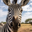 a zebra looks in the Cam, ai generated