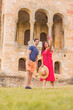 © Sangiao_Photography - Mixed race couple tourism travel portrait in Santa Maria del Naranco, Oviedo, Asturias.