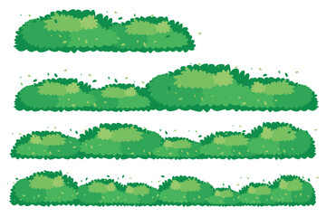 Wall Mural - green bush vector illustration. shrubs collection