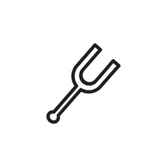 Sticker - Fork Music Play Outline Icon